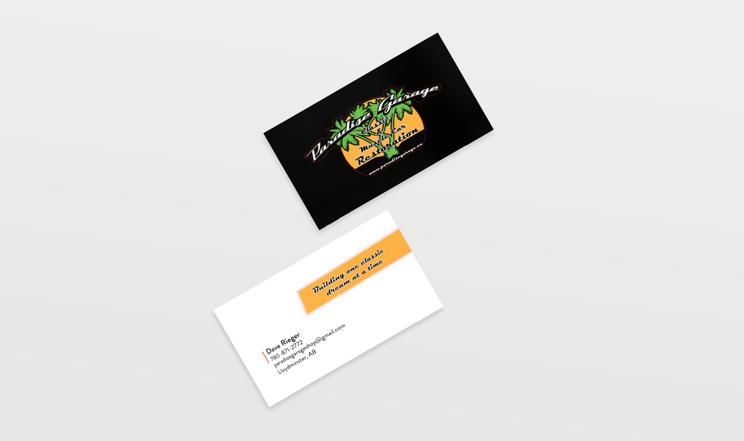 paradise garage business cards
